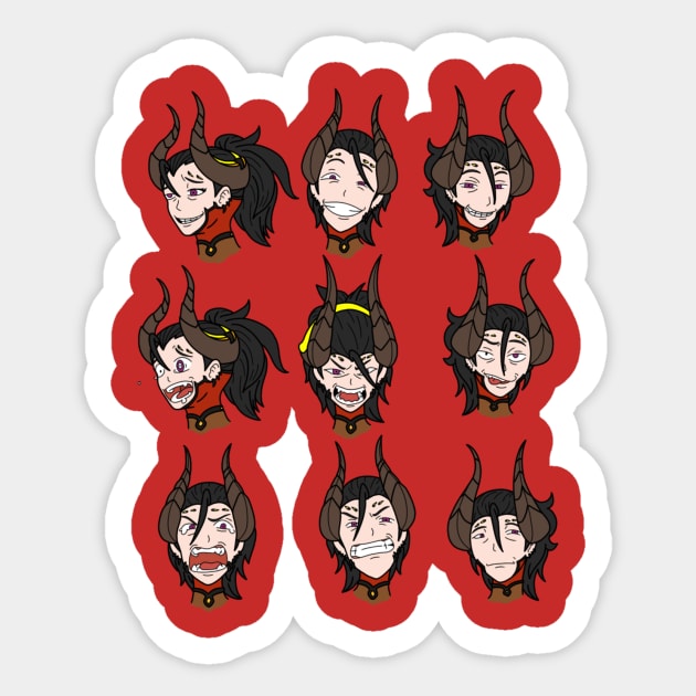 Devil Mercy Expressions Sticker by Lyondor